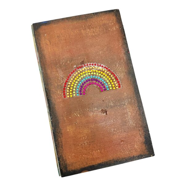 Rainbow Gemstone Journal Textured Pages Unique Notebook Journal Sketching Gift - Picture 1 of 7